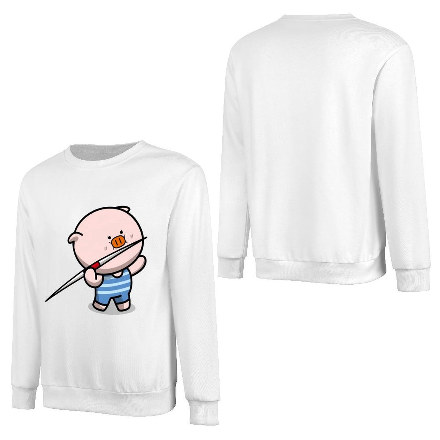 Front Patterned Long Sleeve TopOn-Demand Fade-Proof