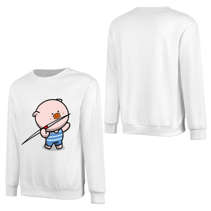 Front Patterned Long Sleeve TopOn-Demand Fade-Proof