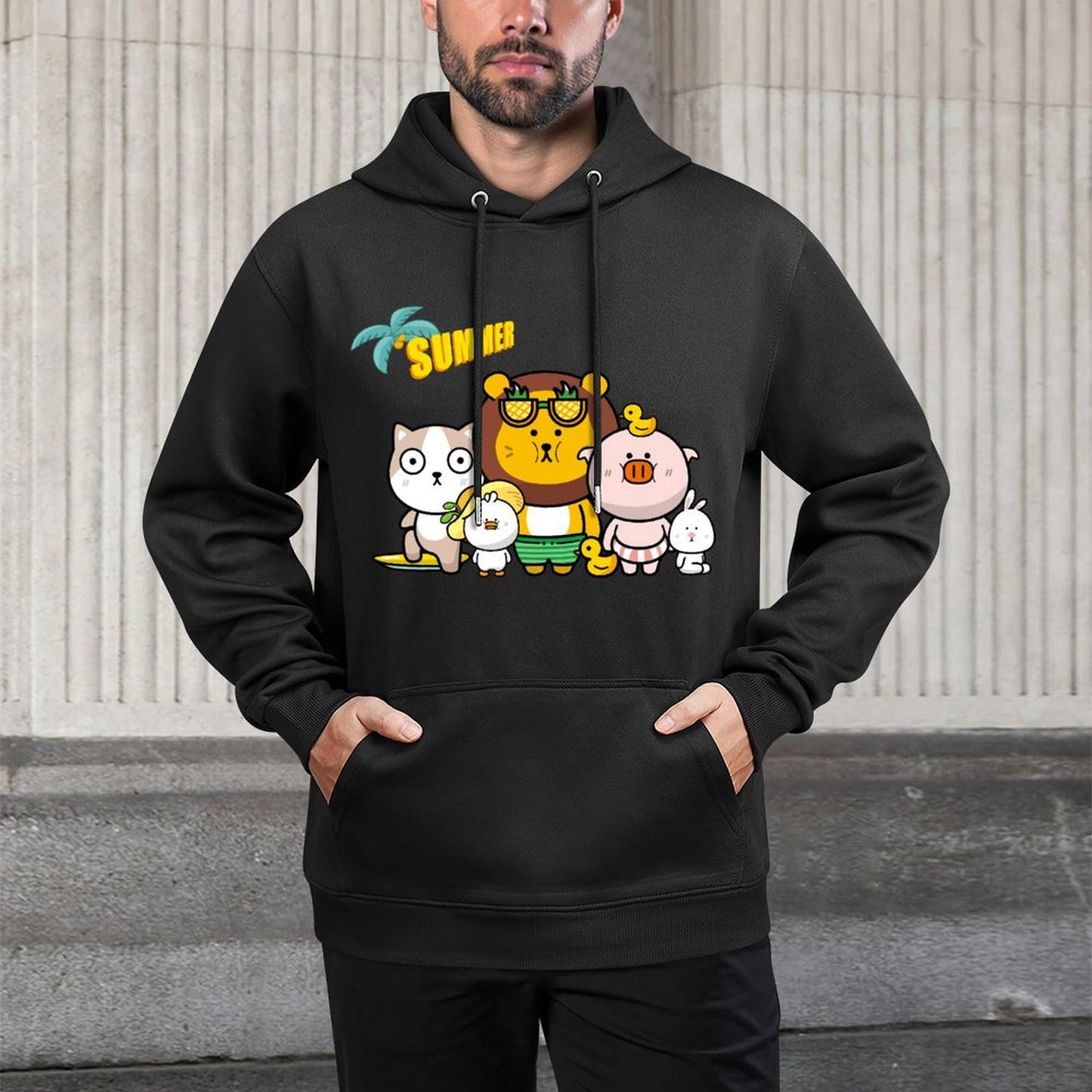 Sleek Fresh Front Graphic Hoodies