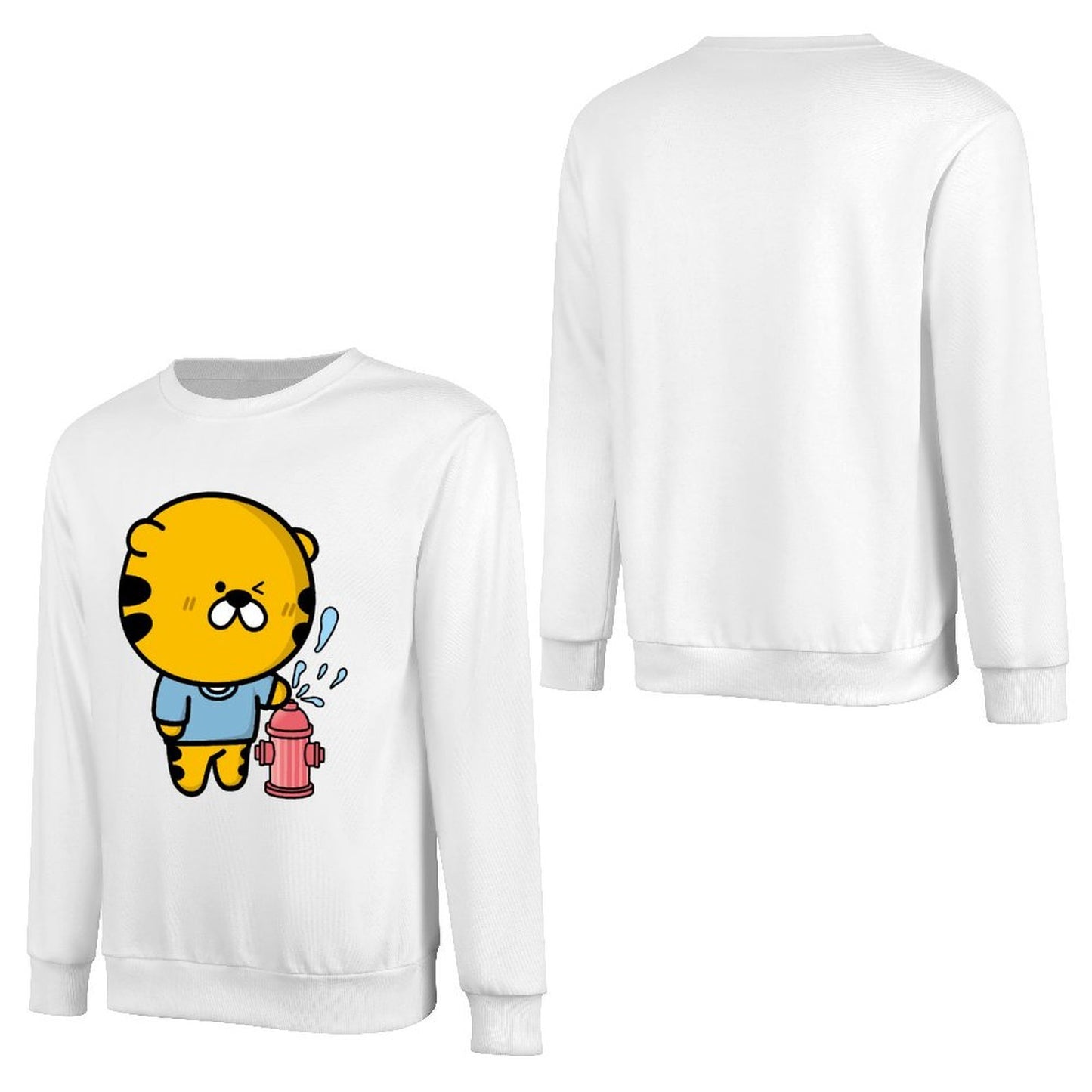 Front Patterned Long Sleeve TopOversized