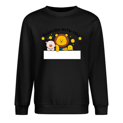 Front Patterned Long Sleeve Top100% Cotton Heavyweight