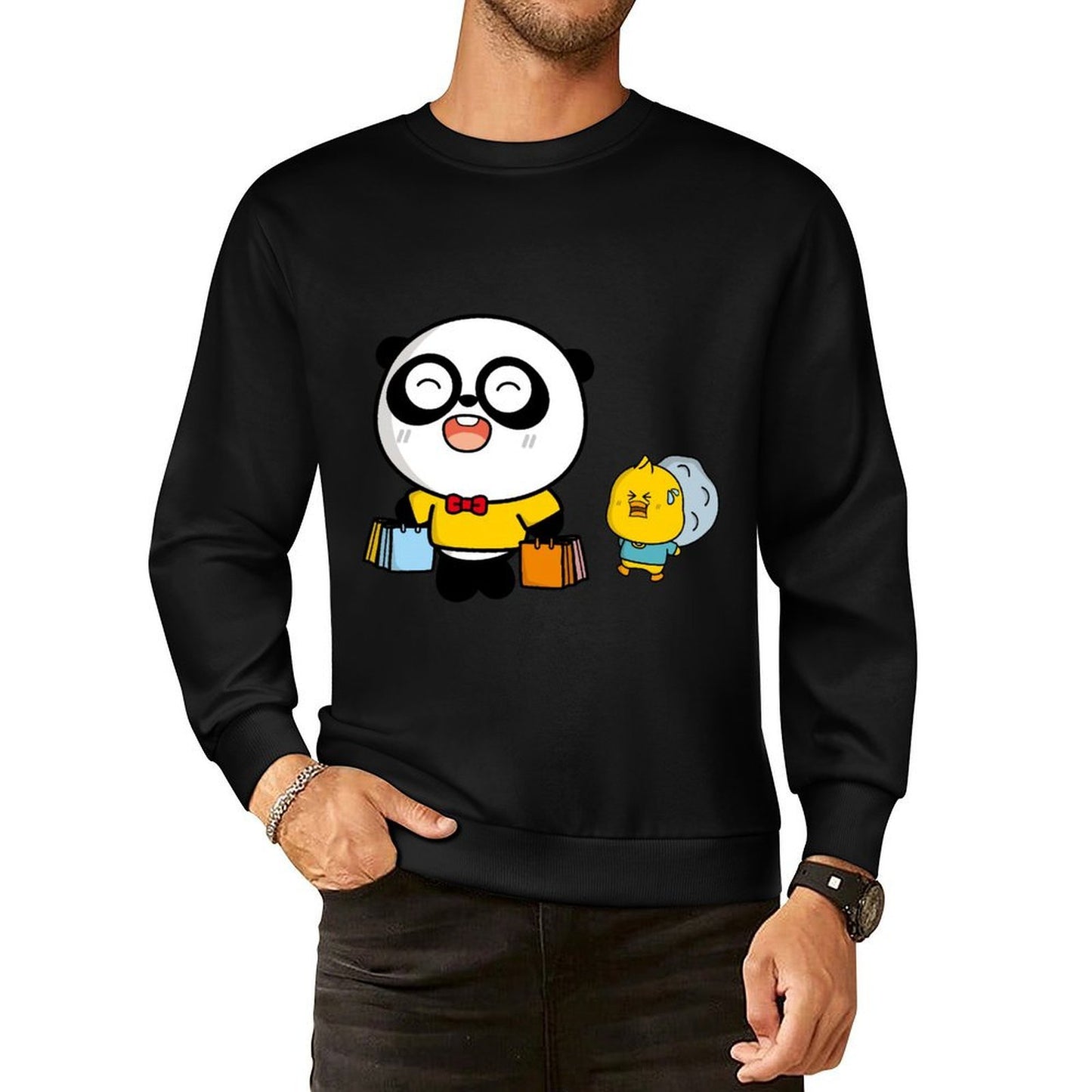 Front Patterned Long Sleeve TopFresh Easy-Care