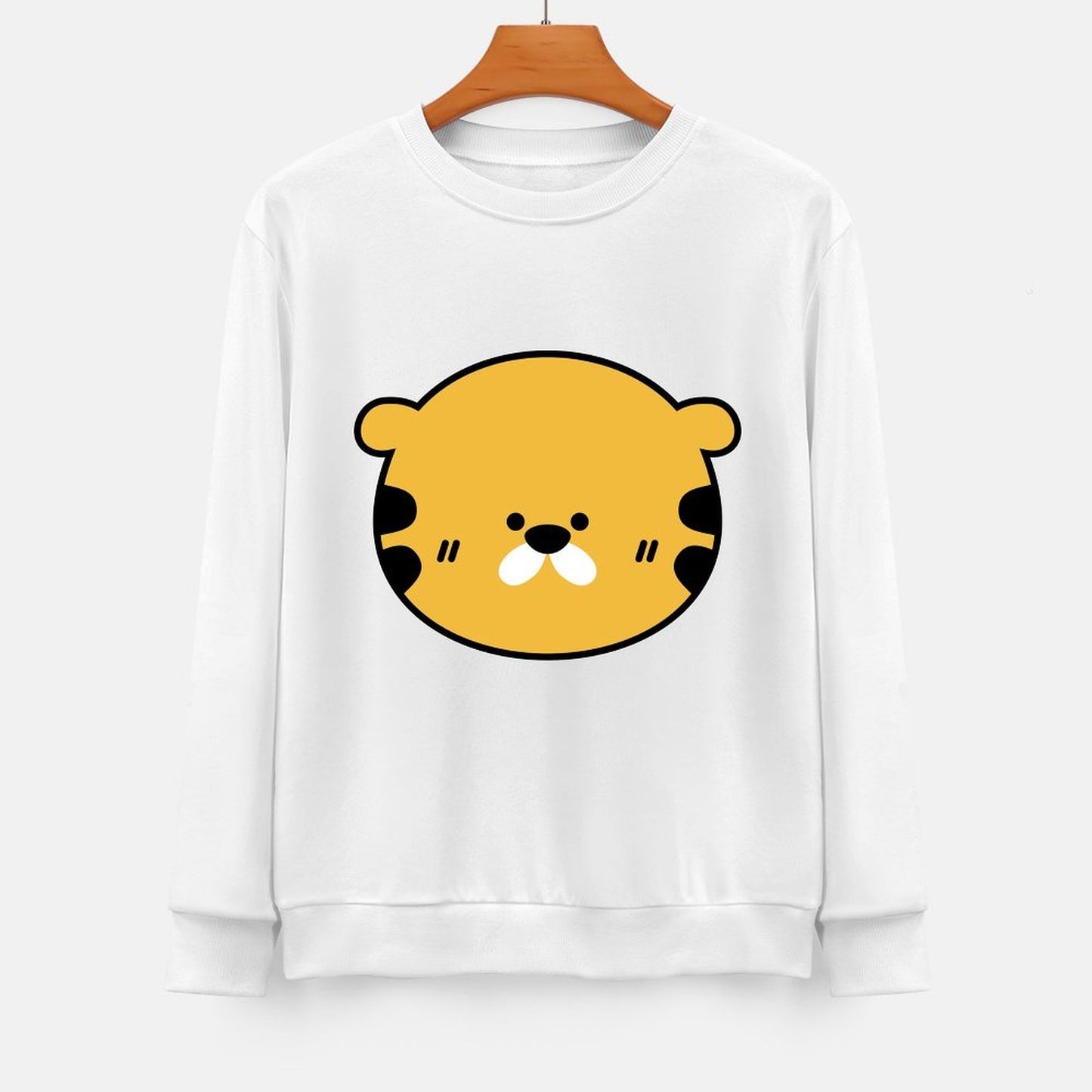 Front Patterned Long Sleeve TopFitted TimelessComfort