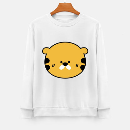 Front Patterned Long Sleeve TopFitted TimelessComfort