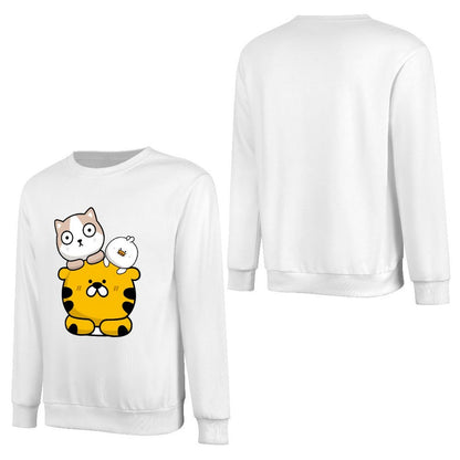 Front Patterned Long Sleeve TopSoftstyle Solid