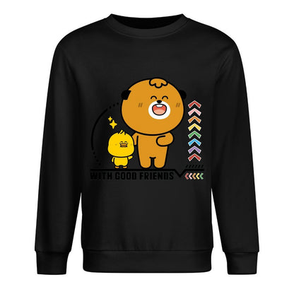 Front Patterned Long Sleeve TopSmoothWear Print-Ready