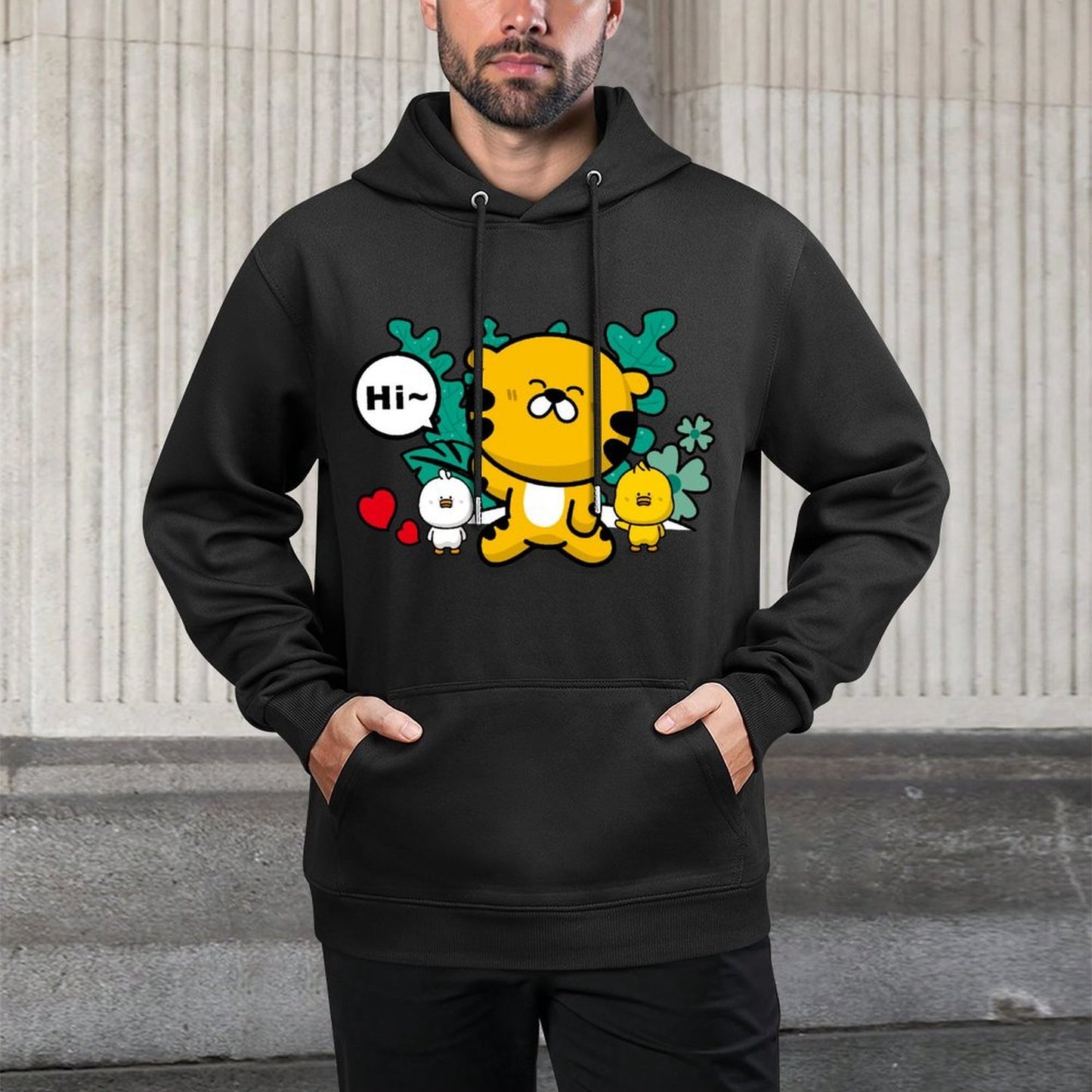 EasyWear Solid Front Graphic Hoodies