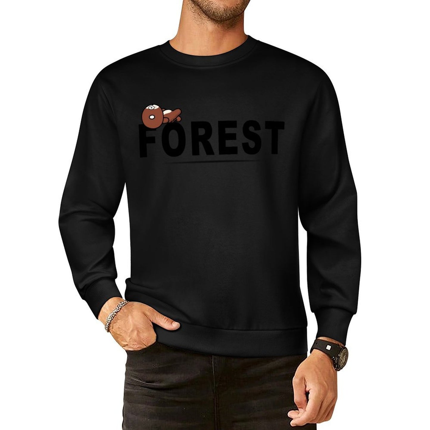 Front Patterned Long Sleeve TopClassic Fit Lifestyle