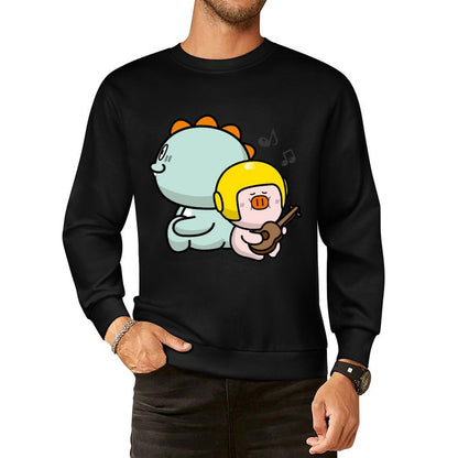 Front Patterned Long Sleeve TopSleek Retro