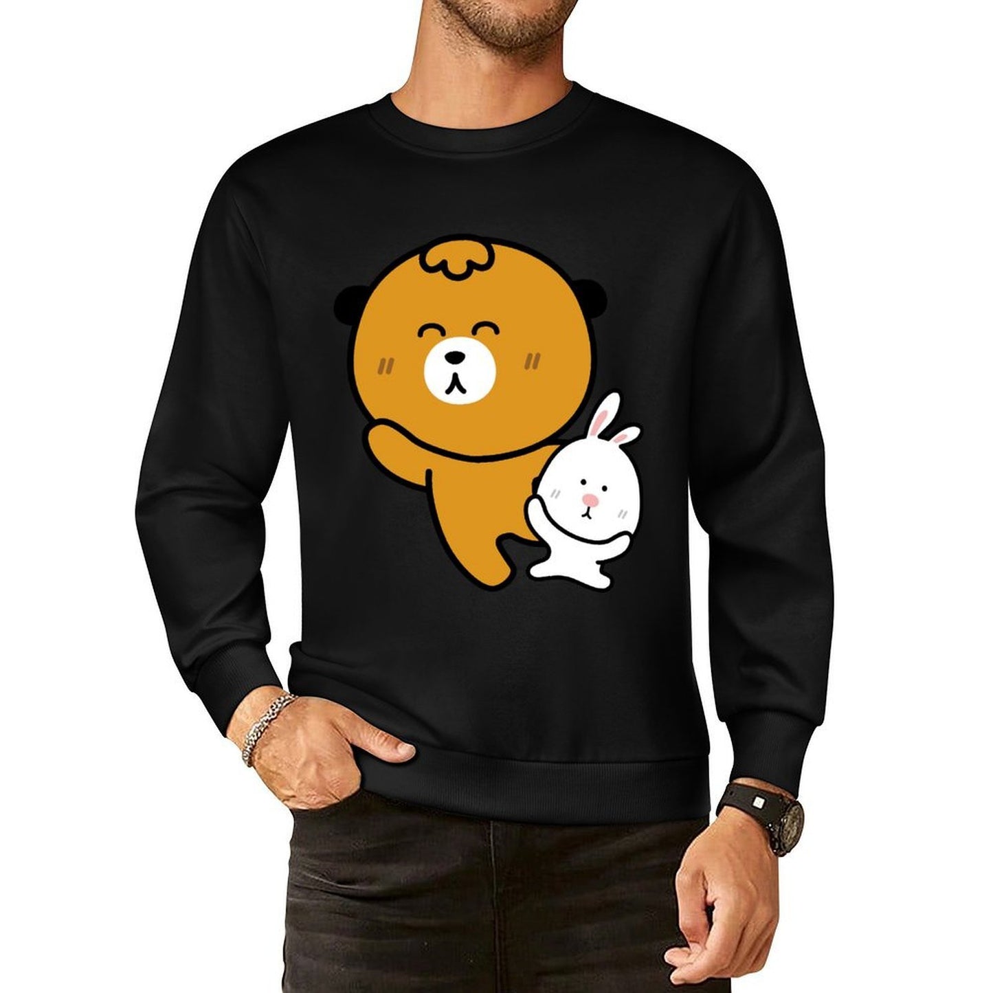 Front Patterned Long Sleeve TopEverydaySeries Soft