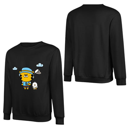 Front Patterned Long Sleeve TopPromotional Relaxed