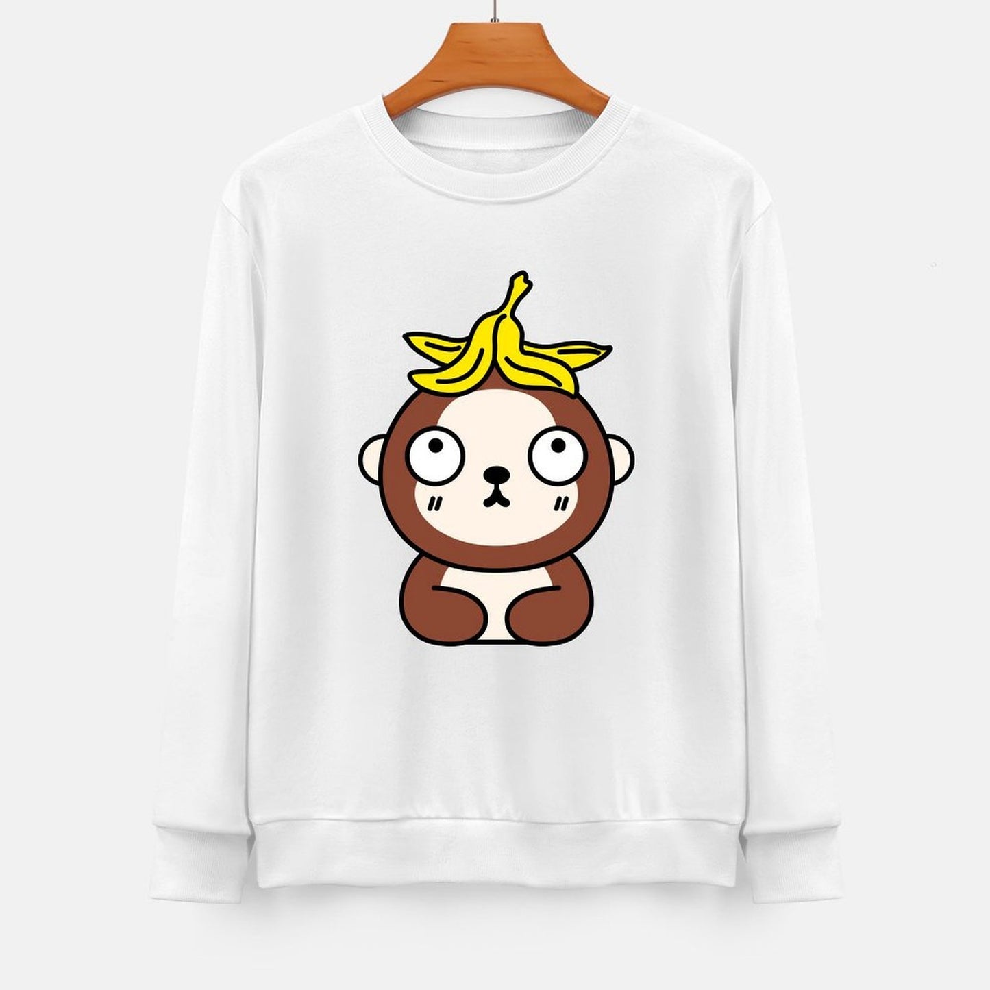 Front Patterned Long Sleeve TopSimple Smooth