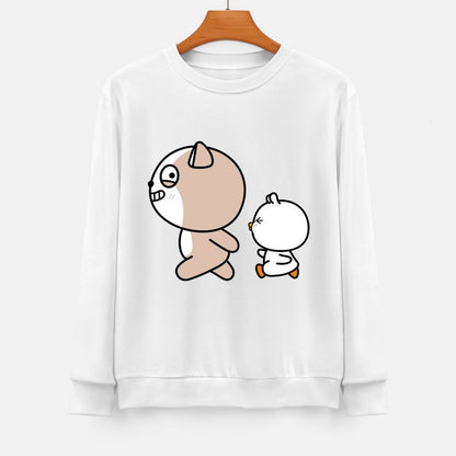 Front Patterned Long Sleeve TopActiveWear Shrink-Resistant