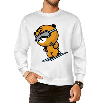 Front Patterned Long Sleeve TopRelaxed Fit Simple