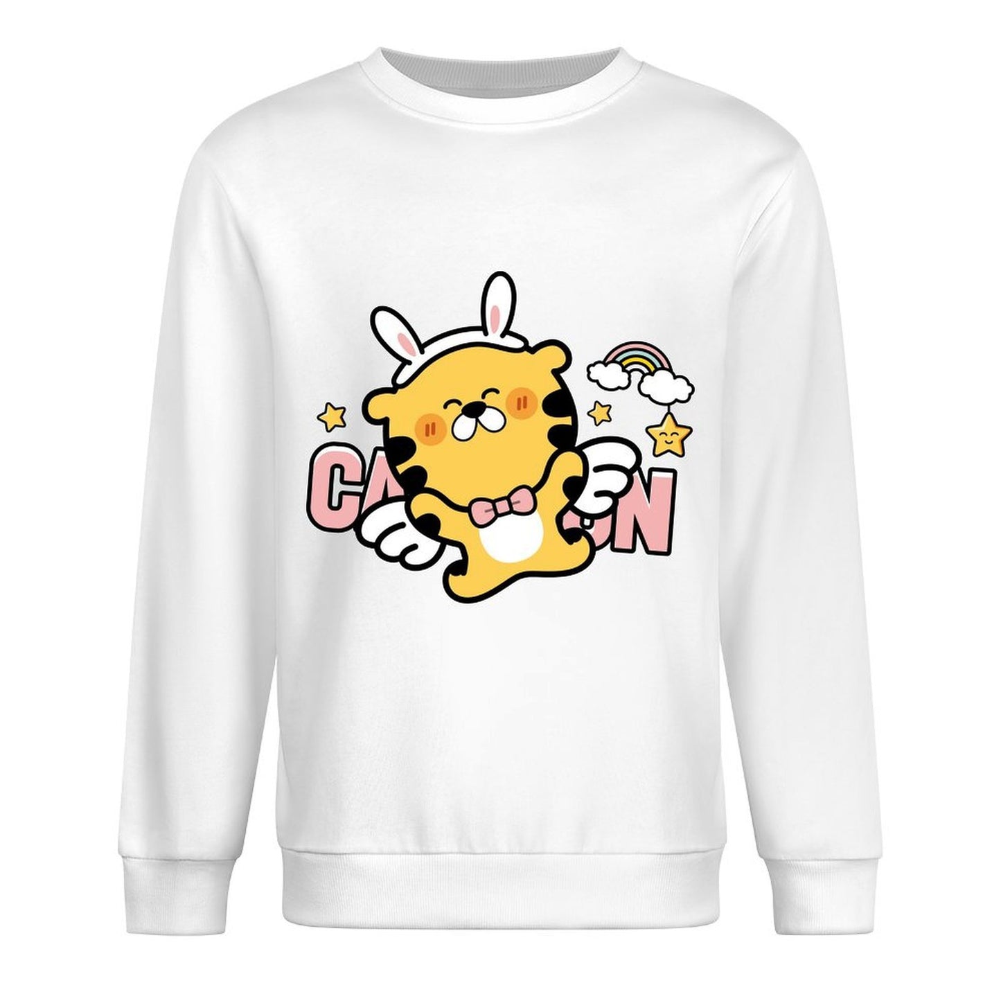 Front Patterned Long Sleeve TopSoftWear Double-Stitched