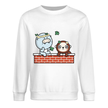 Front Patterned Long Sleeve TopLightweight Wrinkle-Free