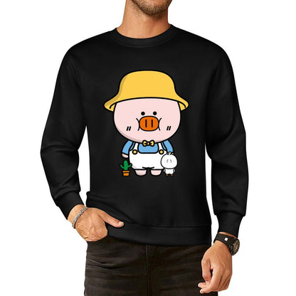 Front Patterned Long Sleeve TopCrew Neck EverydaySeries