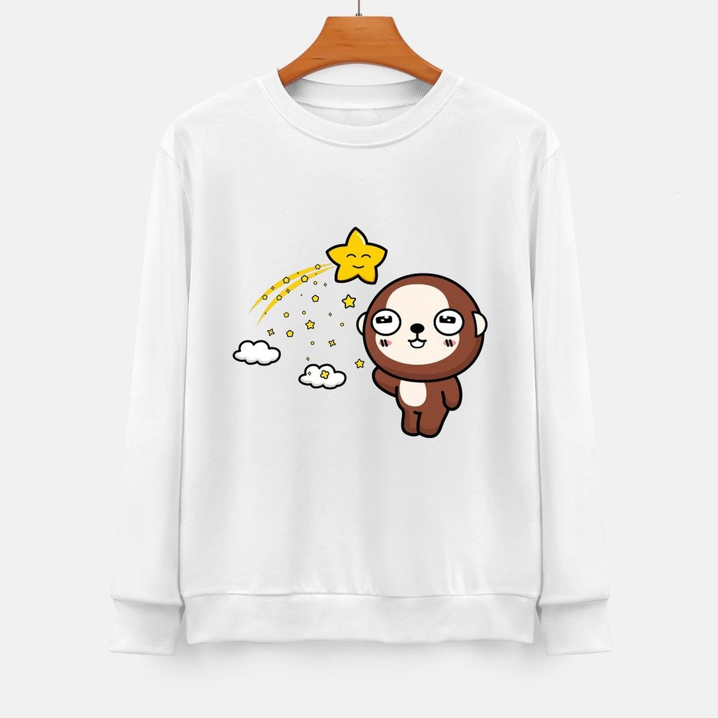 Front Patterned Long Sleeve TopComfort AllDay