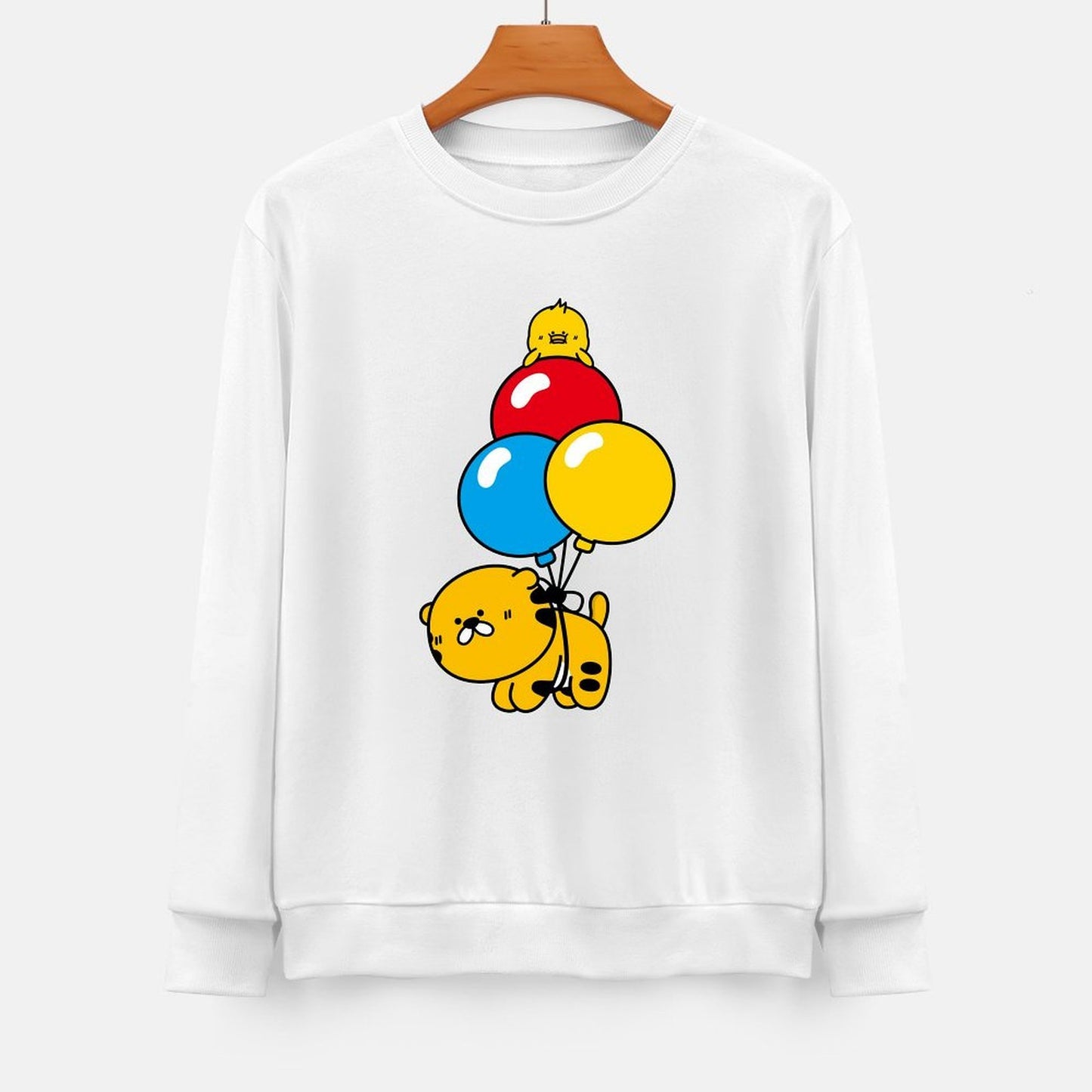 Front Patterned Long Sleeve TopBold Midweight