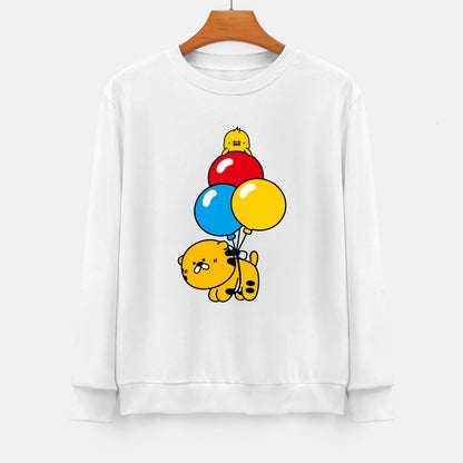 Front Patterned Long Sleeve TopBold Midweight