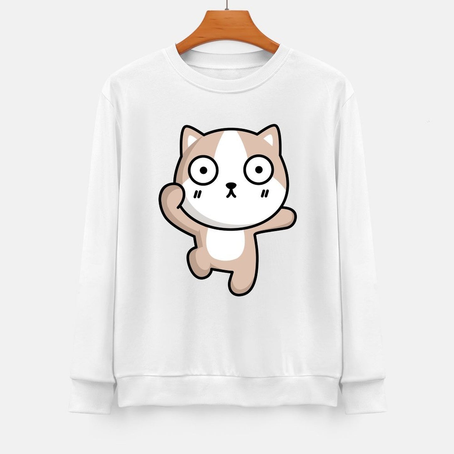 Front Patterned Long Sleeve TopPure SimpleFit