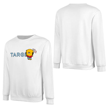 Front Patterned Long Sleeve TopCotton EssentialFit