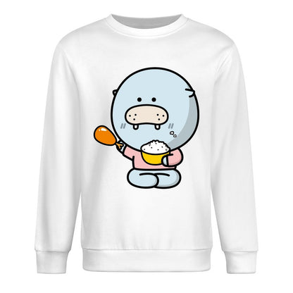 Front Patterned Long Sleeve TopRelaxed Fit Essential