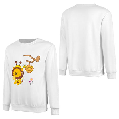 Front Patterned Long Sleeve TopCrewneck Plain