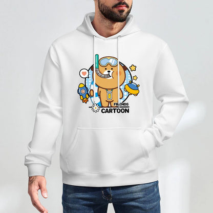 Classic Fit Oversized Front Graphic Hoodies