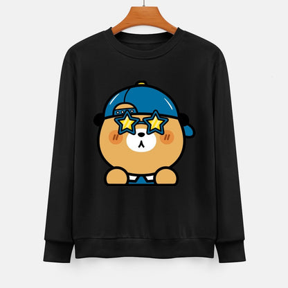  Front Patterned Long Sleeve TopRegular Pure