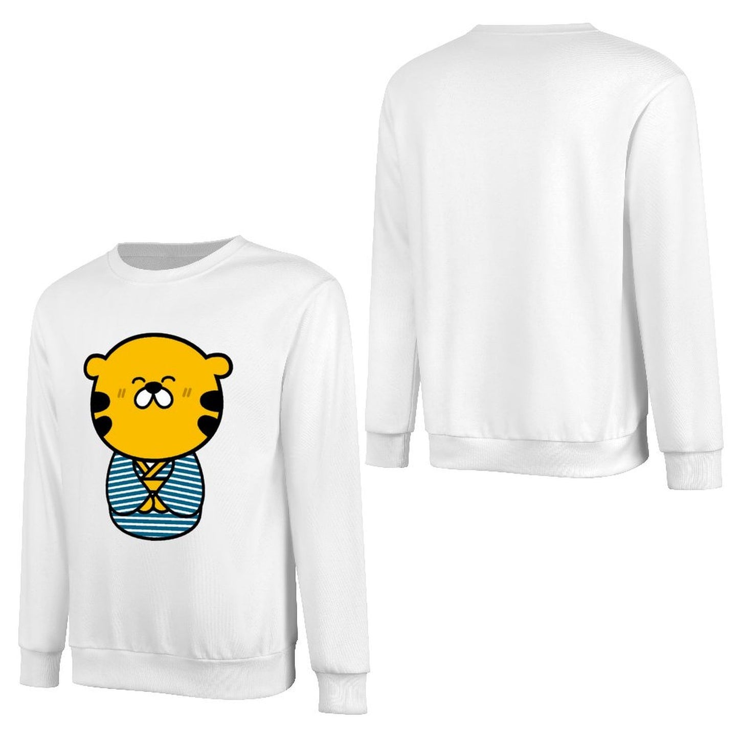 Front Patterned Long Sleeve Top100% Cotton Tear-Resistant