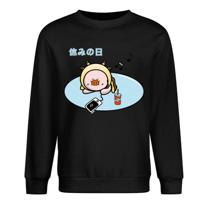 Front Patterned Long Sleeve TopStreet EverydayWear