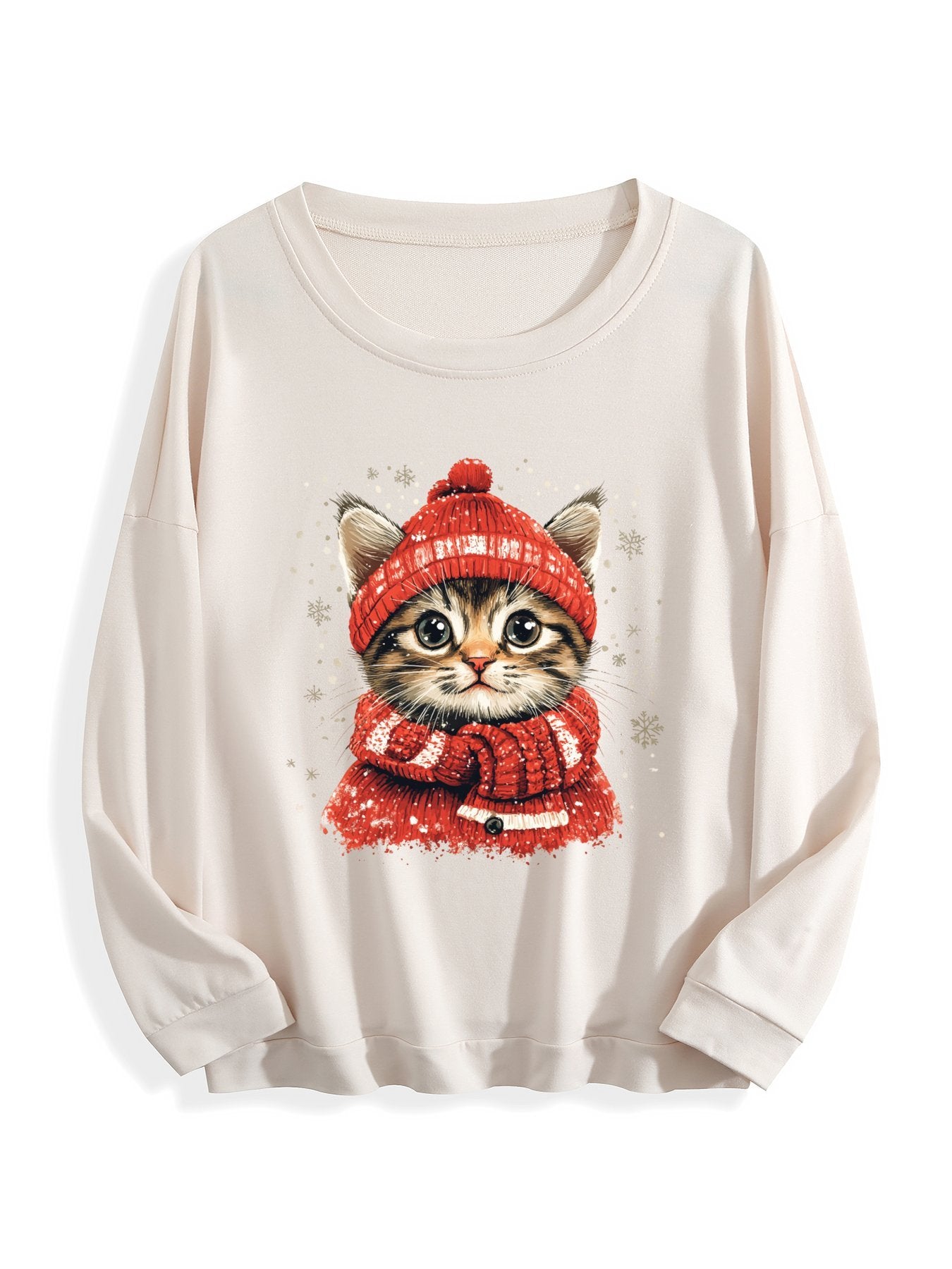 Customizable Christmas-themed long-sleeved Christmas Cat