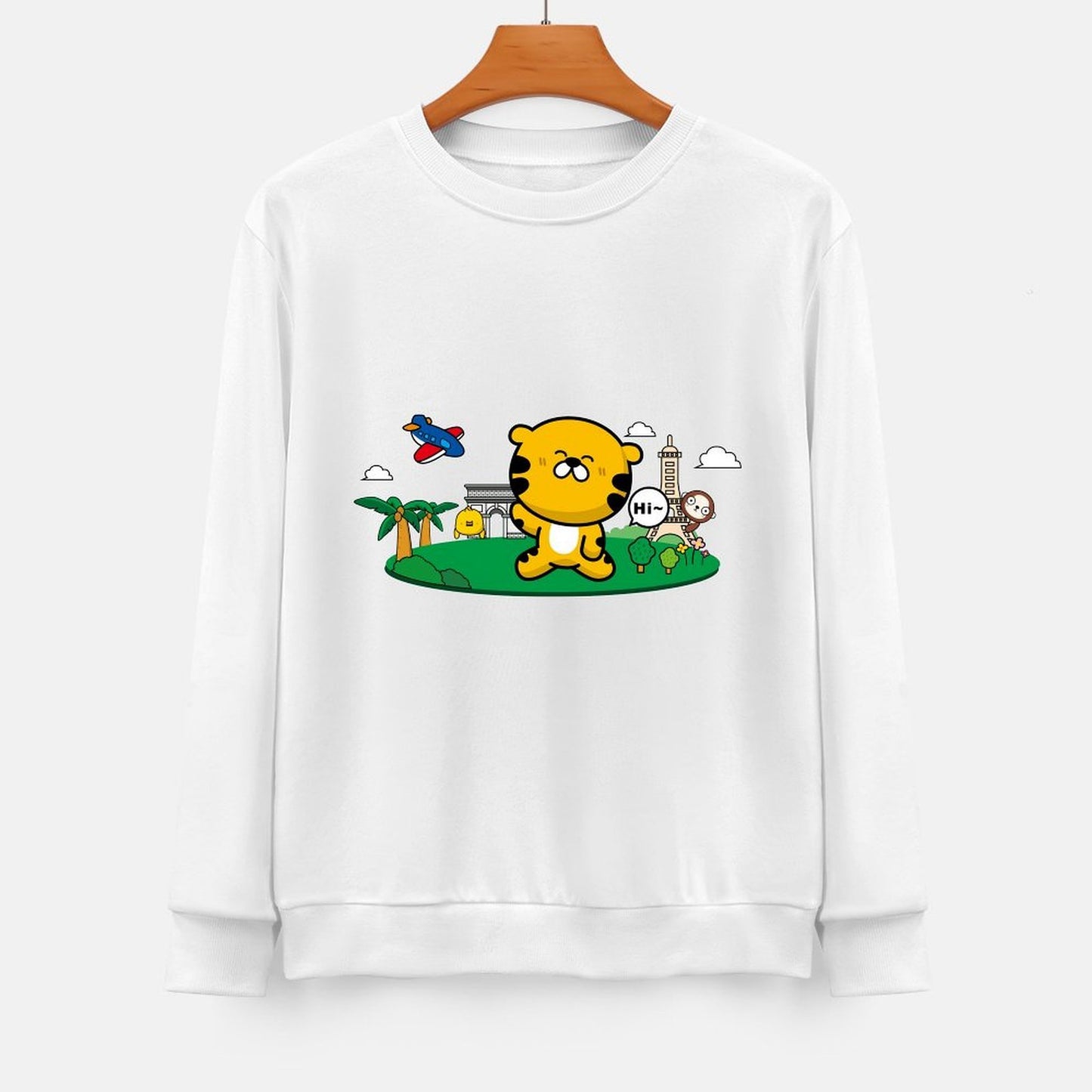 Front Patterned Long Sleeve TopLong Lasting ActiveWear