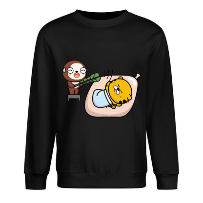 Front Patterned Long Sleeve TopComfortSeries Crew Neck