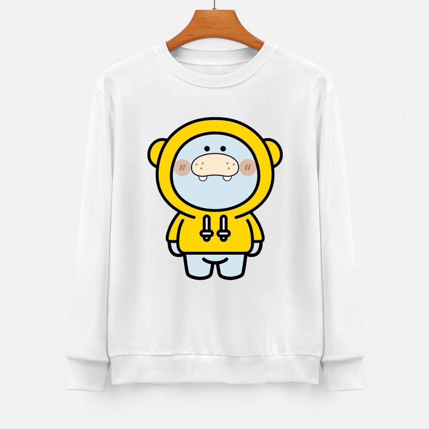 Front Patterned Long Sleeve TopDaily Smooth Feel