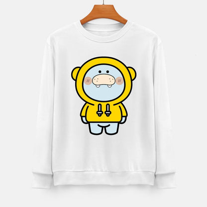 Front Patterned Long Sleeve TopDaily Smooth Feel