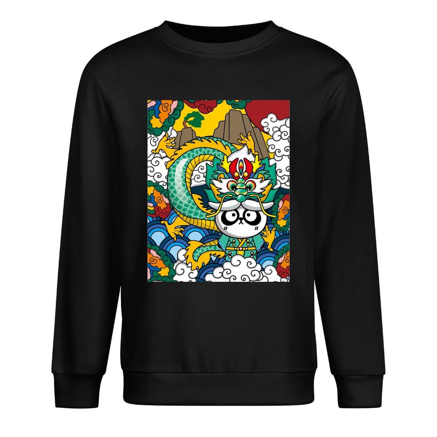 Front Patterned Long Sleeve TopCotton Softstyle