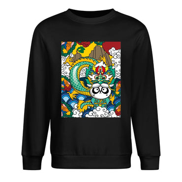 Front Patterned Long Sleeve TopCotton Softstyle