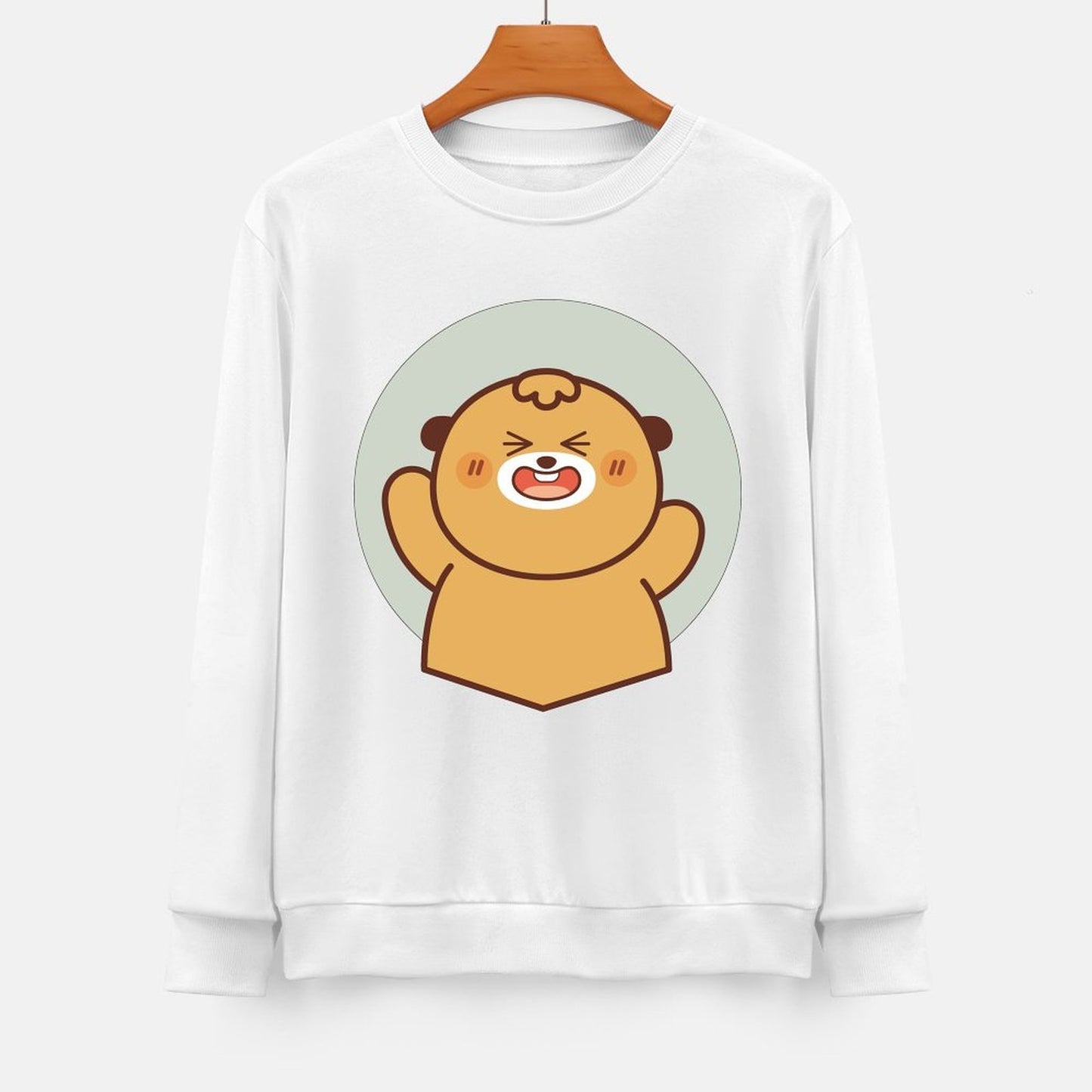 Front Patterned Long Sleeve TopPure Midweight