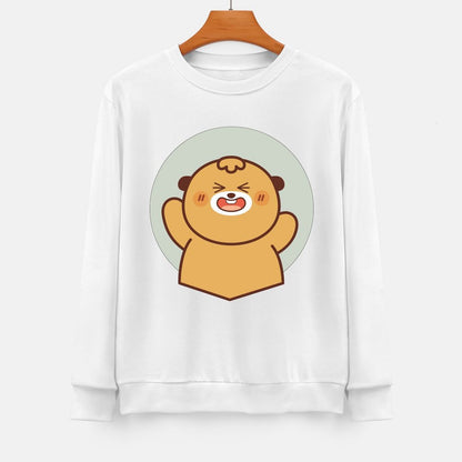 Front Patterned Long Sleeve TopPure Midweight