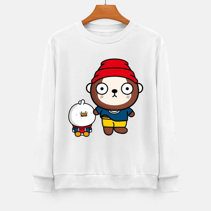 Front Patterned Long Sleeve TopEverydaySeries Crew Neck