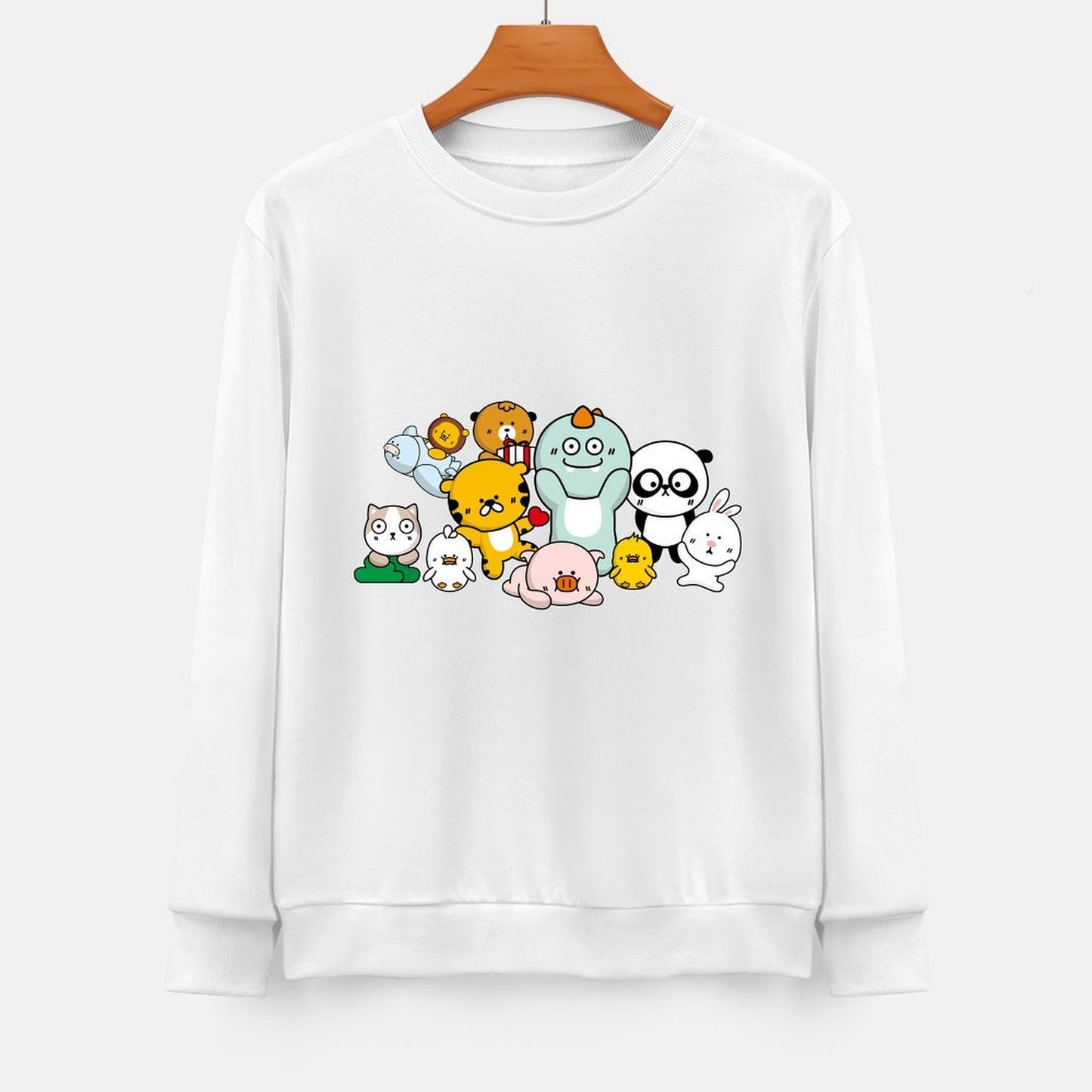 Front Patterned Long Sleeve TopEco-Conscious Relaxed Fit