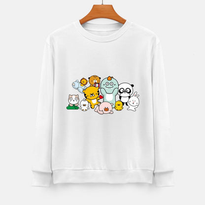 Front Patterned Long Sleeve TopEco-Conscious Relaxed Fit