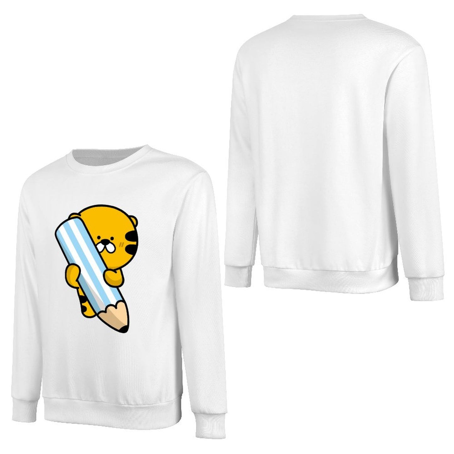 Front Patterned Long Sleeve TopSoftFeel Tear-Resistant