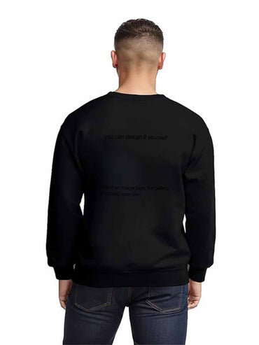 Round Neck Sweatshirt - Front Print Support personalized design