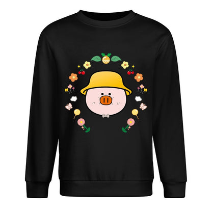 Front Patterned Long Sleeve TopSoftWear Natural