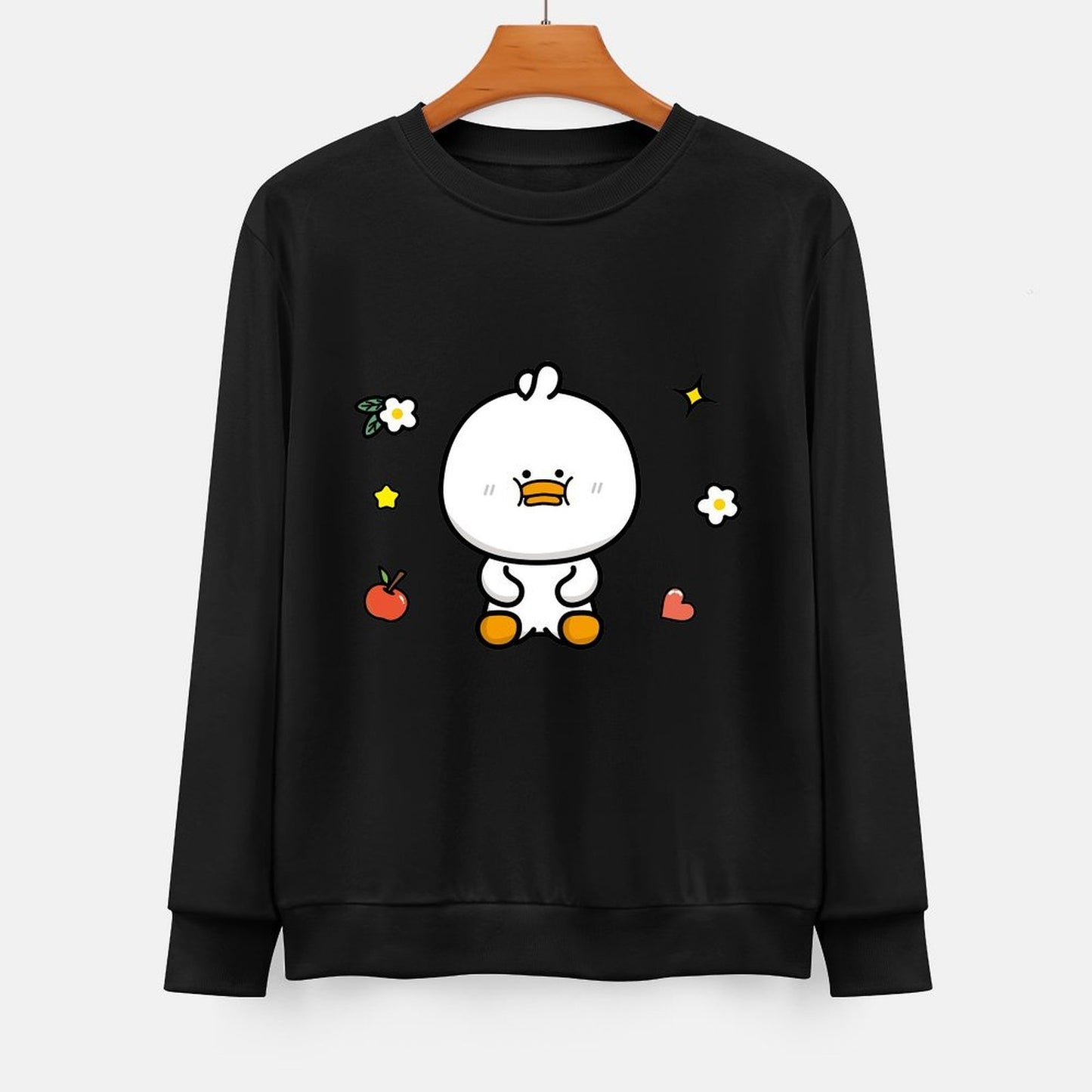 Front Patterned Long Sleeve TopCasual Fresh