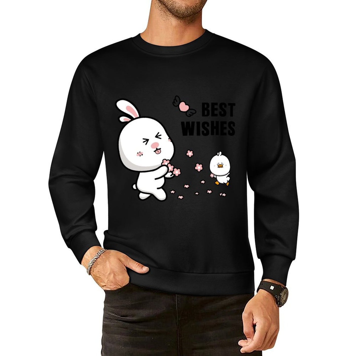 Front Patterned Long Sleeve TopCleanCut Tear-Resistant