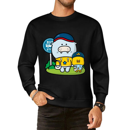 Front Patterned Long Sleeve TopMidweight ComfortLine